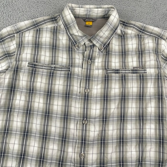 Eddie Bauer Shirt Mens Large Travex Short Sleeve Outdoor Hiking Performance - Picture 1 of 9